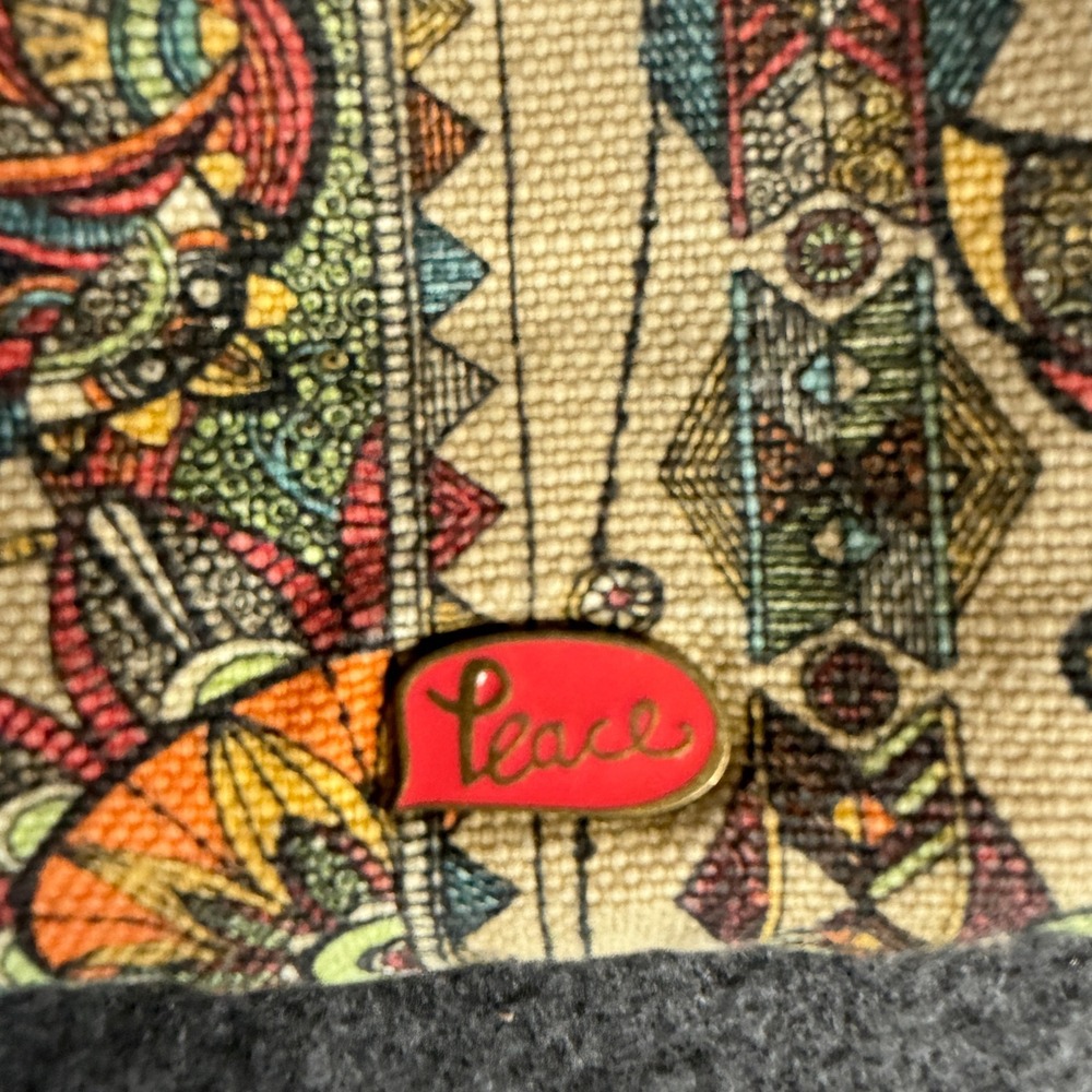Sakroots Boho Fringe Canvas Crossbody Bag Multicolor Artistic Braided Strap - Picture 9 of 10